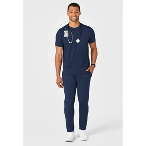 WonderWink Moto Férfi jogger nadrág+kereknyakú felső Szett - Navy